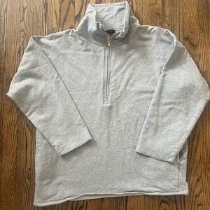 J. Crew Light Gray Zip-Up Sweatshirt